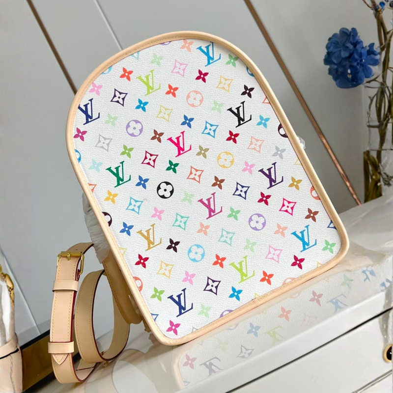 Louis Pawtton Ultimate Monogram White Designer Dog Travel Carrier - Image 3