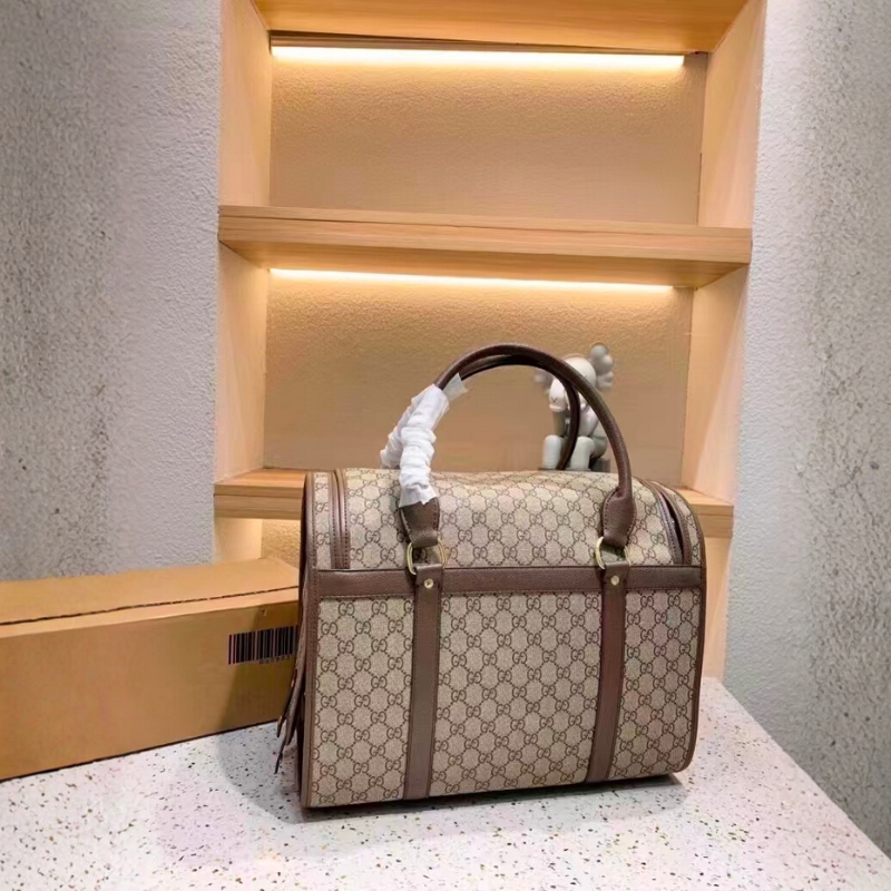 Pawcci GG Monogram Designer Dog Travel Carrier - Image 3