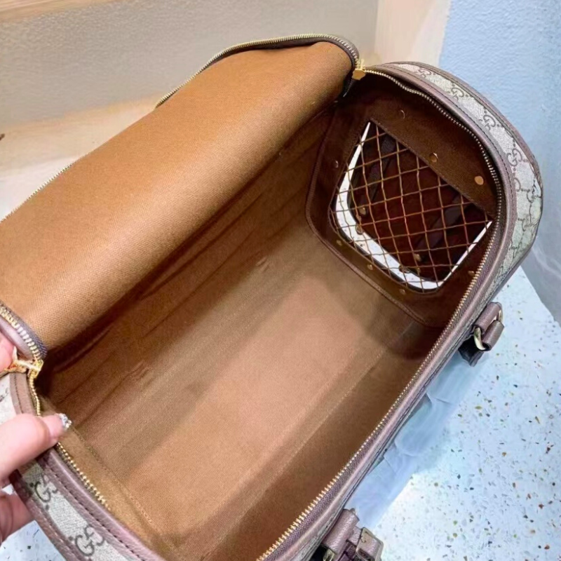Pawcci GG Monogram Designer Dog Travel Carrier - Image 7