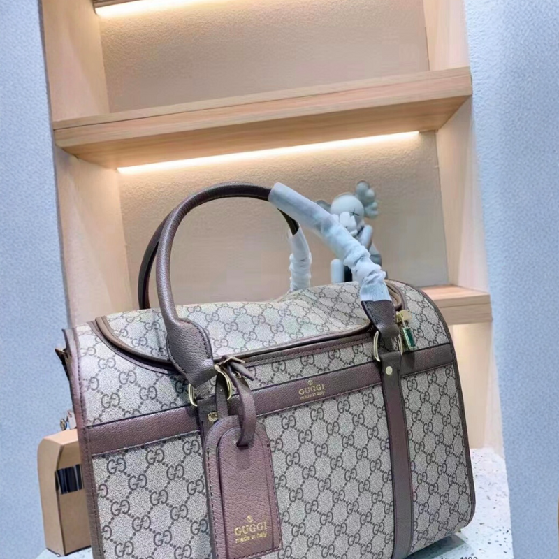 Pawcci GG Monogram Designer Dog Travel Carrier - Image 9