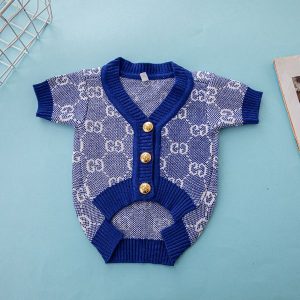 soft knit pet sweater blue