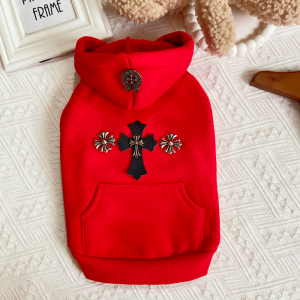 red pet hoodie