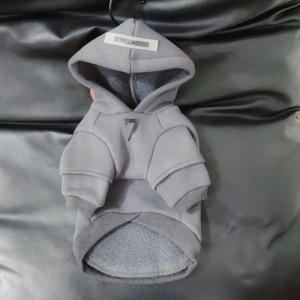 gray pet hoodie