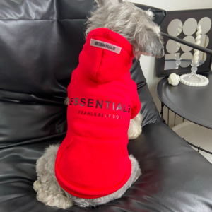 red pet hoodie