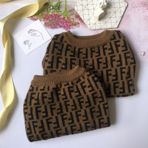 knit pet sweater brown