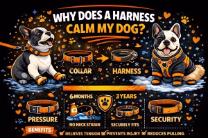 why does a harness calm my dog