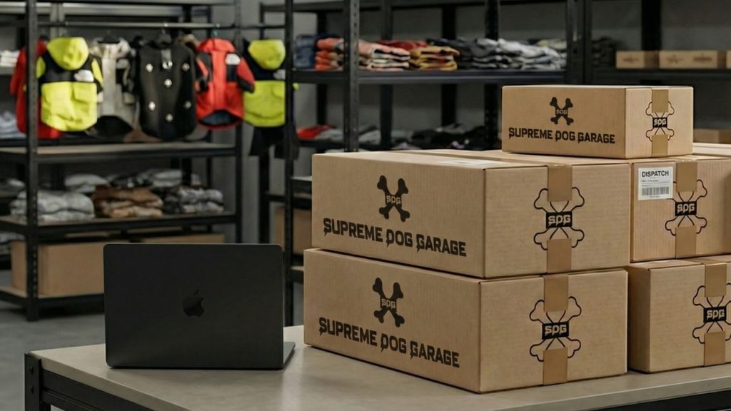 Dog clothes wholesale fulfillment and bulk distribution by Supreme Dog Garage