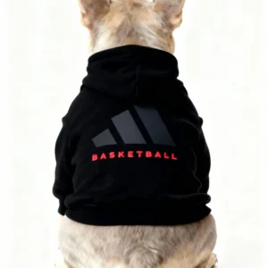 adidas dog hoodie black back view