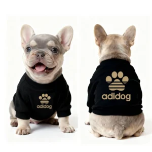 adidas dog sweatshirt black on dog