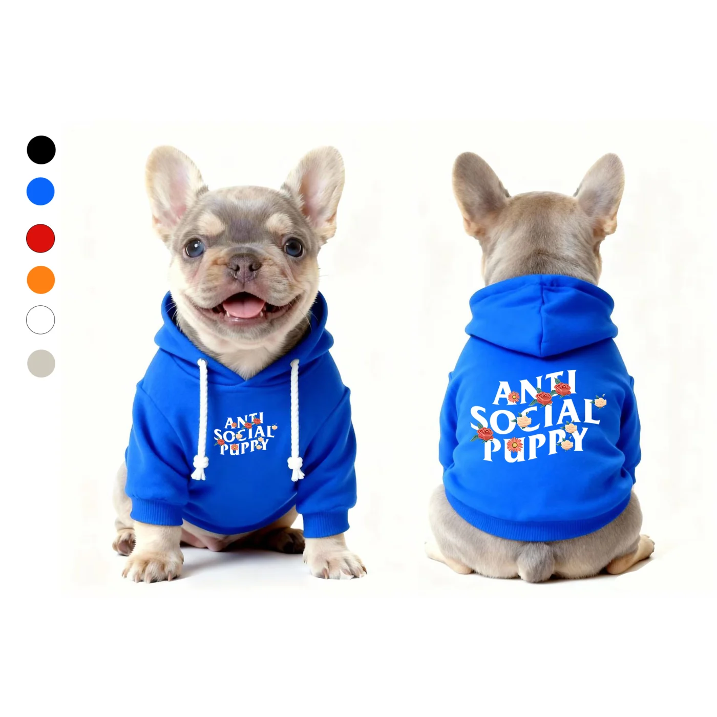 anti social social club dog hoodie blue
