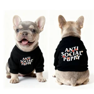 anti social social club dog sweatshirt black