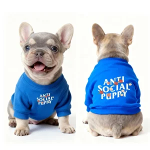 anti social social club dog sweatshirt blue