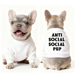 anti social social club dog sweatshirt white