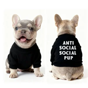 anti social social club dog sweatshirt black