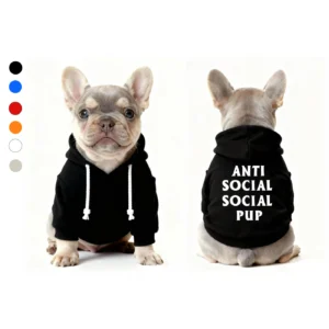 anti social social club dog hoodie black