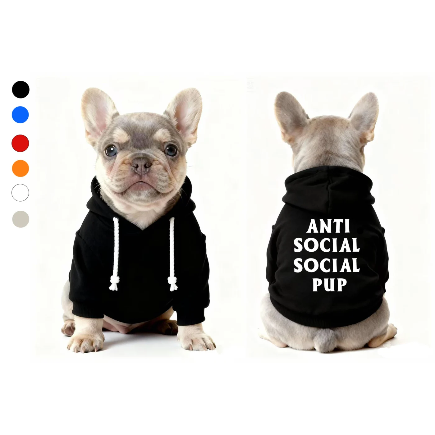 anti social social club dog hoodie black