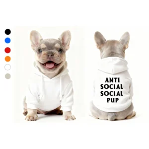 anti social social club dog hoodie white