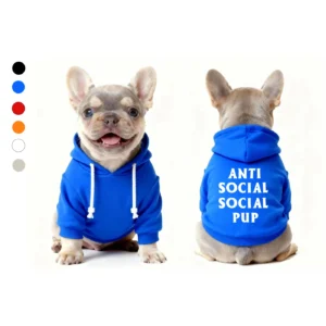 anti social social club dog hoodie blue