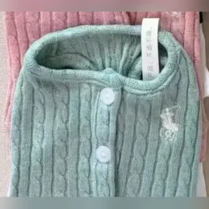 ralph lauren dog knit cardigan dress green