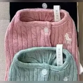 ralph lauren dog knit cardigan dress pink