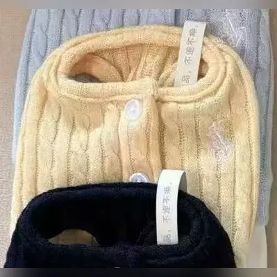 ralph lauren dog knit cardigan dress yellow