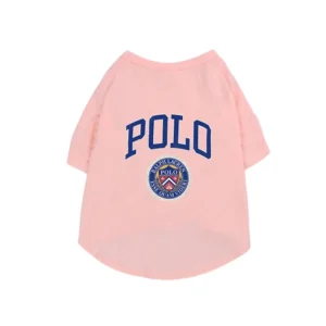 ralph lauren dog t-shirt pink back view
