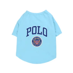 ralph lauren dog t-shirt light blue back