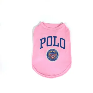 ralph lauren dog tank top pink front