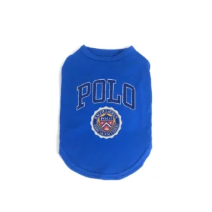 ralph lauren dog tank top blue front