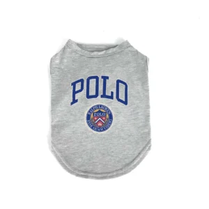 ralph lauren dog tank top gray front