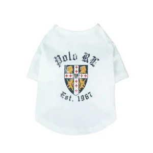 ralph lauren dog t-shirt white back view