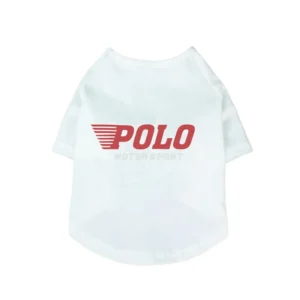 ralph lauren dog t-shirt white back view