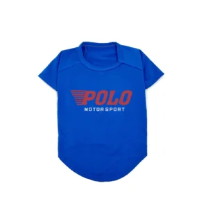 ralph lauren dog t-shirt blue front view