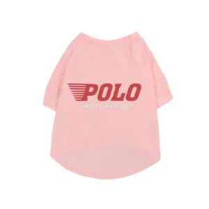 ralph lauren dog t-shirt pink back view