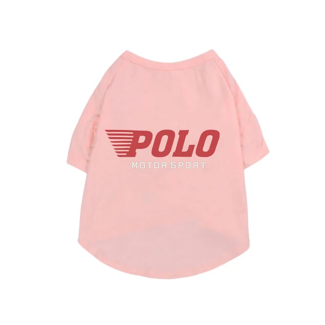 ralph lauren dog t-shirt pink back view