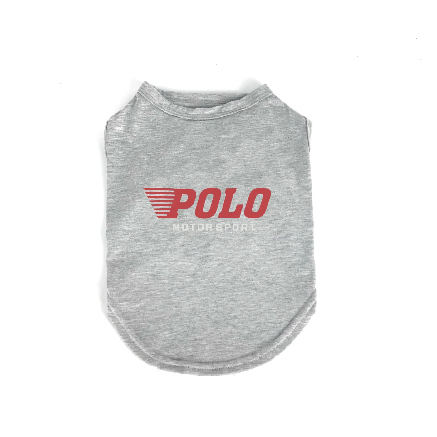ralph lauren dog t-shirt gray front view