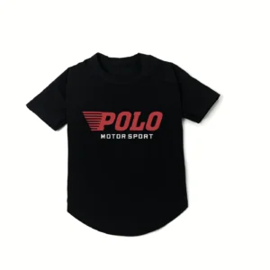 ralph lauren dog t-shirt black front view
