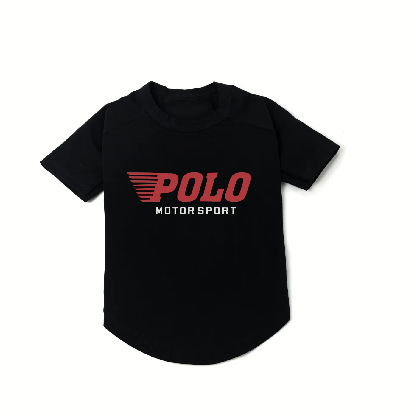 ralph lauren dog t-shirt black front view