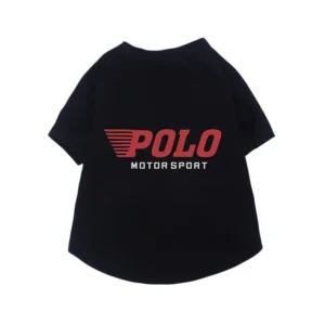 ralph lauren dog t-shirt black back view