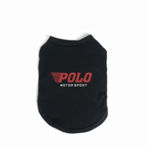 ralph lauren dog t-shirt black front view