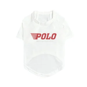 ralph lauren dog t-shirt white front view