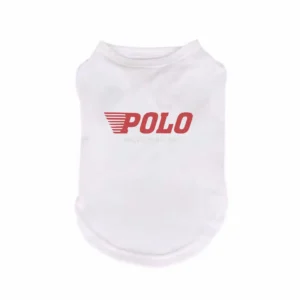 ralph lauren dog t-shirt white front view
