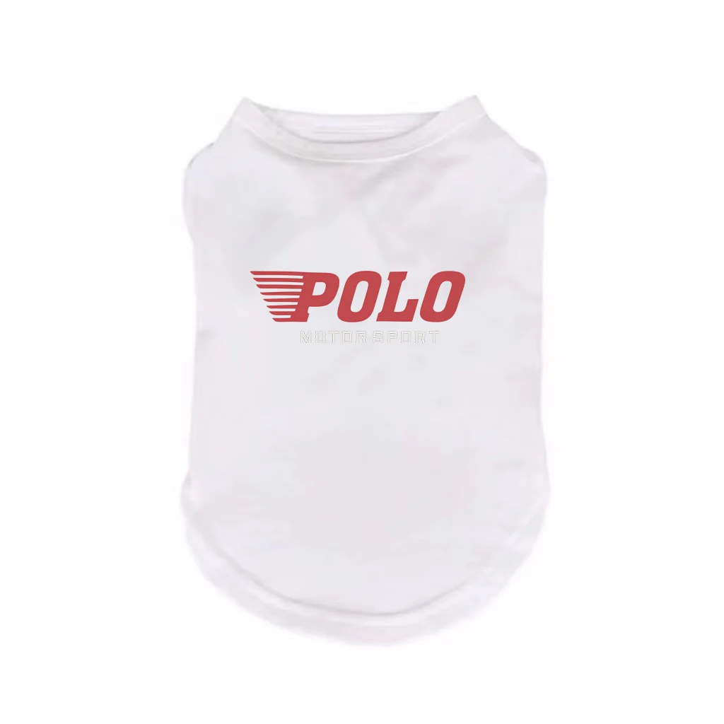 ralph lauren dog t-shirt white front view