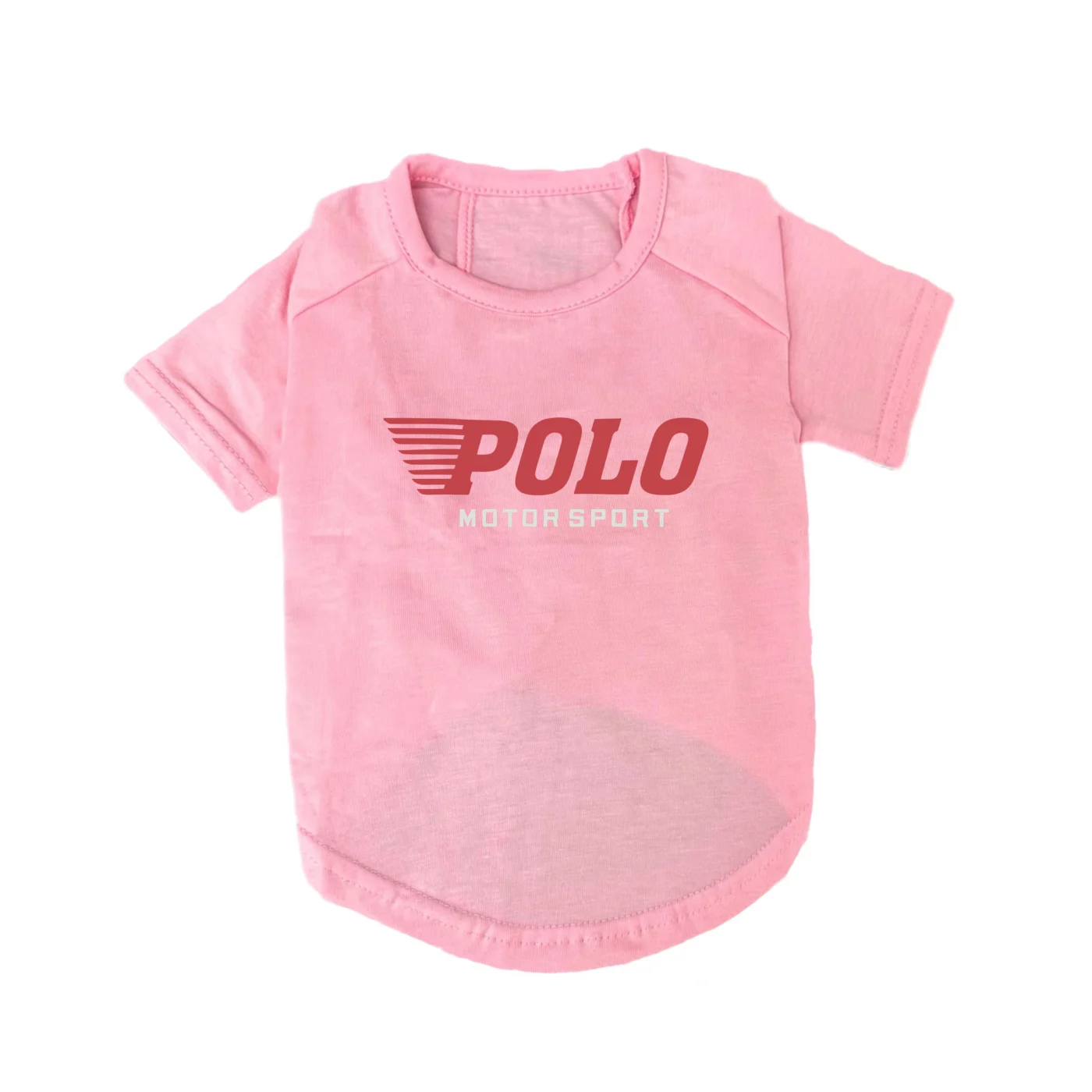 ralph lauren dog t-shirt pink front view