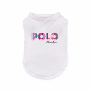 ralph lauren polo dog t-shirt white front