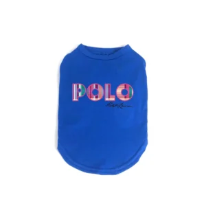ralph lauren polo dog t-shirt blue front