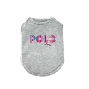 ralph lauren polo dog t-shirt gray front