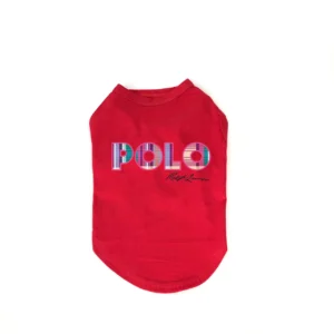 ralph lauren polo dog t-shirt red front