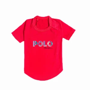 ralph lauren polo dog t-shirt red front