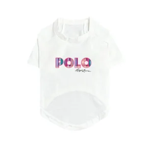 ralph lauren polo dog t-shirt white front